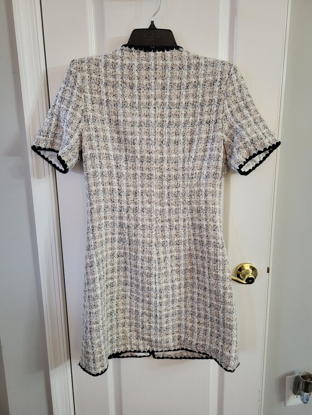Pomander Place Tuckernuck White Tweed Josephine Mini Dress Size Small - Picture 8 of 11